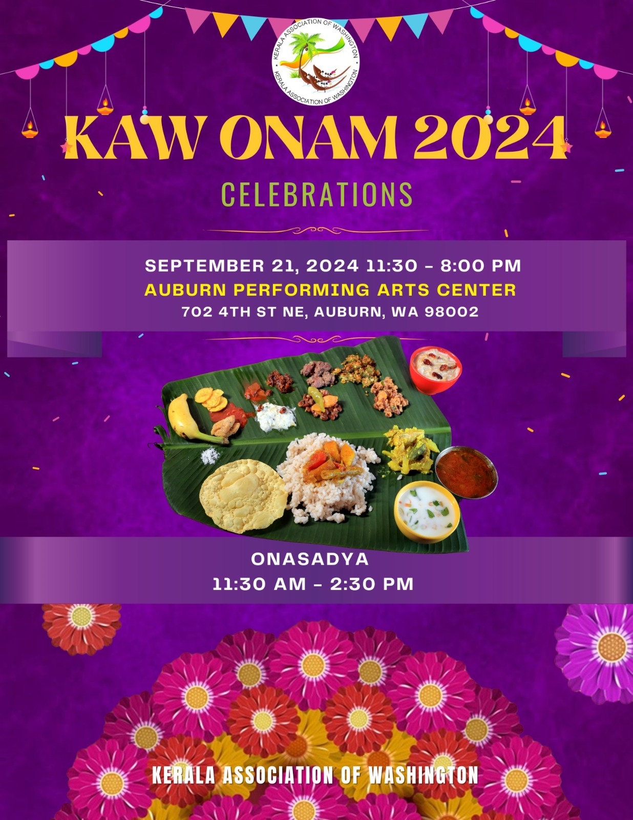 KAW Onam 2024 Sadya Registration