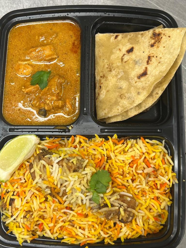 Non Veg Combo - 1 Roti, Biriyani Rice/Pulav, Chicken Curry