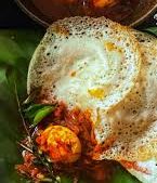 Appam & Egg Roast (3 appam, 8 oz curry)
